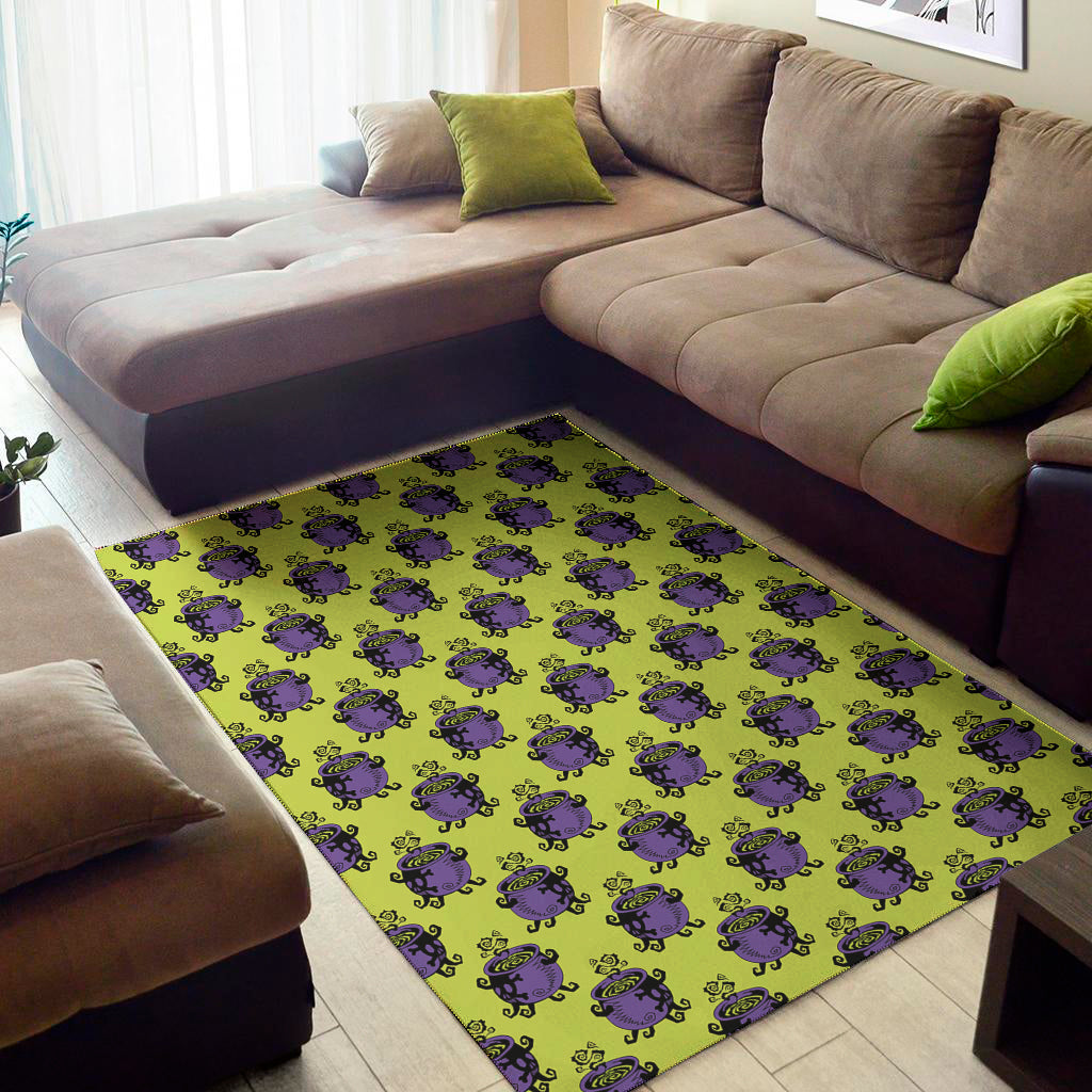 Halloween Witch Cauldron Pattern Print Area Rug