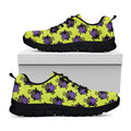 Halloween Witch Cauldron Pattern Print Black Running Shoes