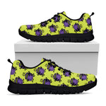 Halloween Witch Cauldron Pattern Print Black Sneakers
