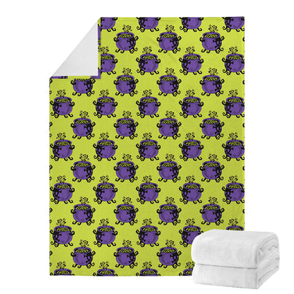 Halloween Witch Cauldron Pattern Print Blanket