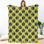 Halloween Witch Cauldron Pattern Print Blanket