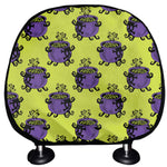 Halloween Witch Cauldron Pattern Print Car Headrest Covers