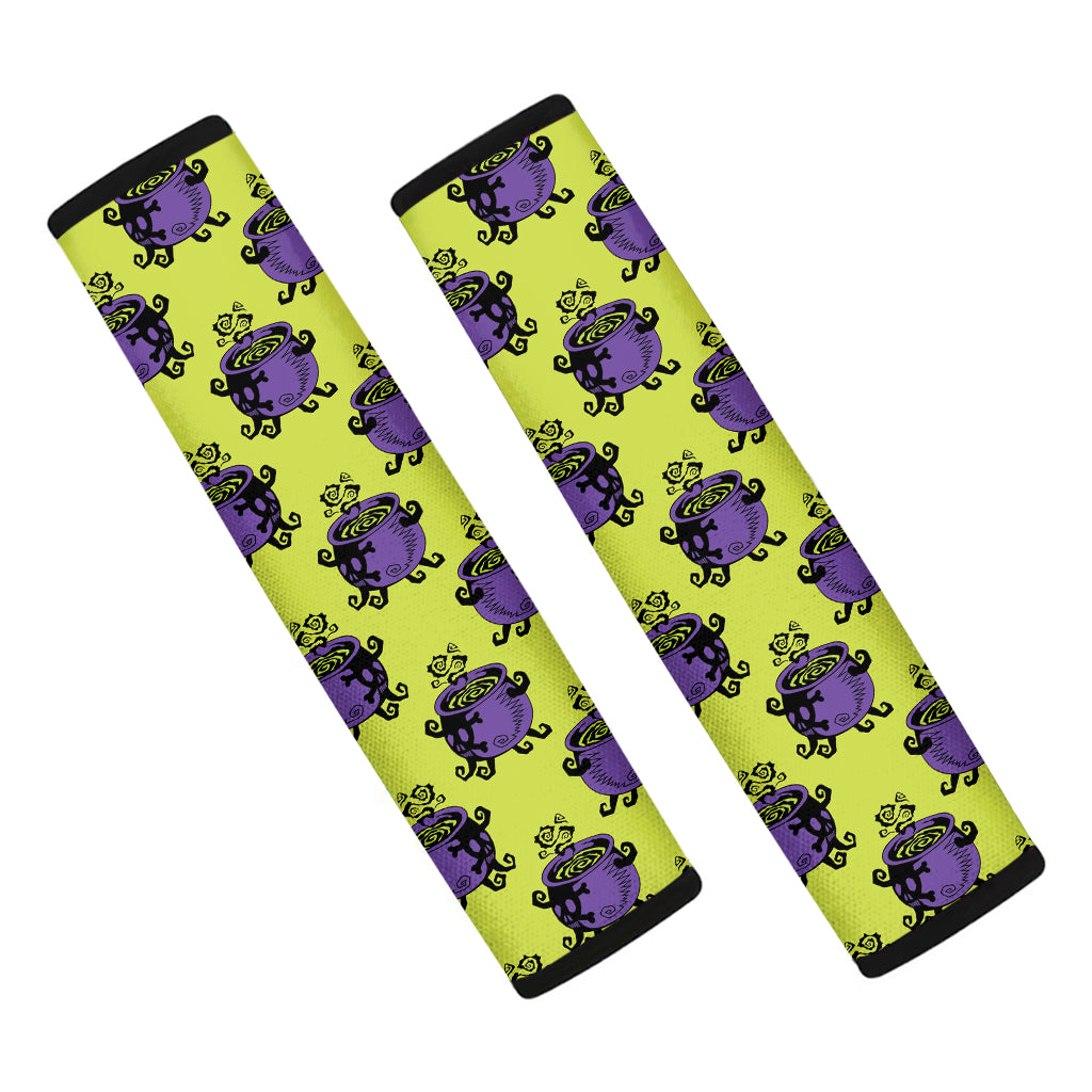 Halloween Witch Cauldron Pattern Print Car Seat Belt Covers