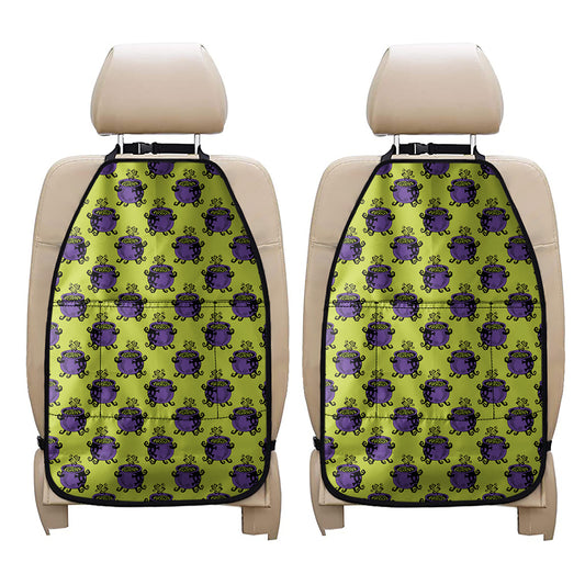 Halloween Witch Cauldron Pattern Print Car Seat Organizers
