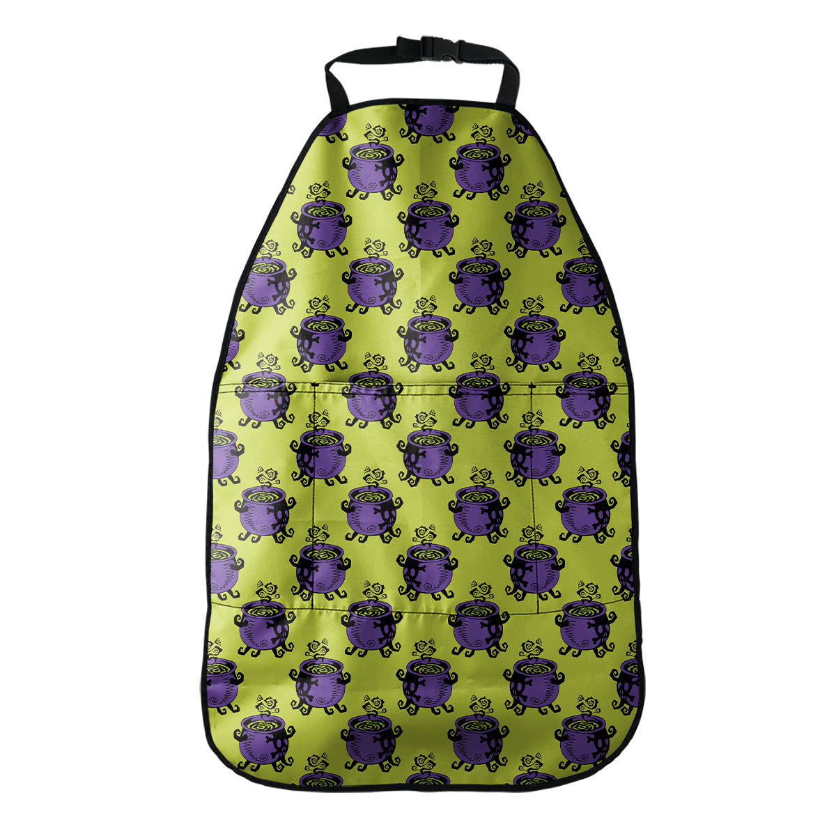 Halloween Witch Cauldron Pattern Print Car Seat Organizers