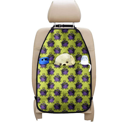 Halloween Witch Cauldron Pattern Print Car Seat Organizers