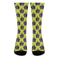 Halloween Witch Cauldron Pattern Print Crew Socks