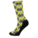 Halloween Witch Cauldron Pattern Print Crew Socks