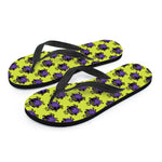 Halloween Witch Cauldron Pattern Print Flip Flops
