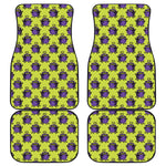 Halloween Witch Cauldron Pattern Print Front and Back Car Floor Mats