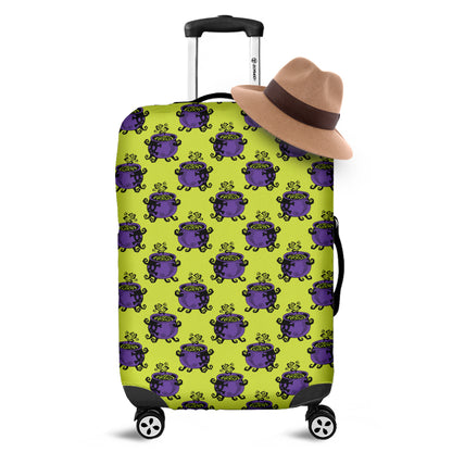 Halloween Witch Cauldron Pattern Print Luggage Cover