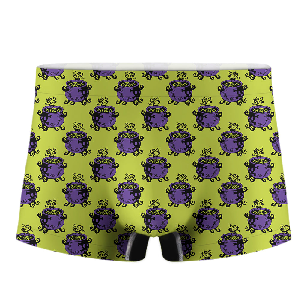 Halloween Witch Cauldron Pattern Print Men's Boxer Briefs