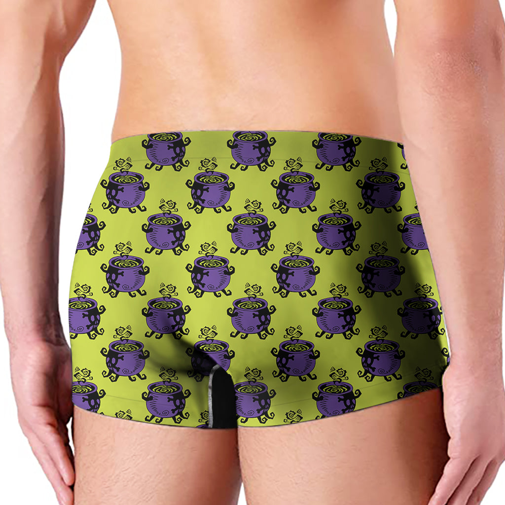 Halloween Witch Cauldron Pattern Print Men's Boxer Briefs