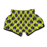 Halloween Witch Cauldron Pattern Print Muay Thai Boxing Shorts