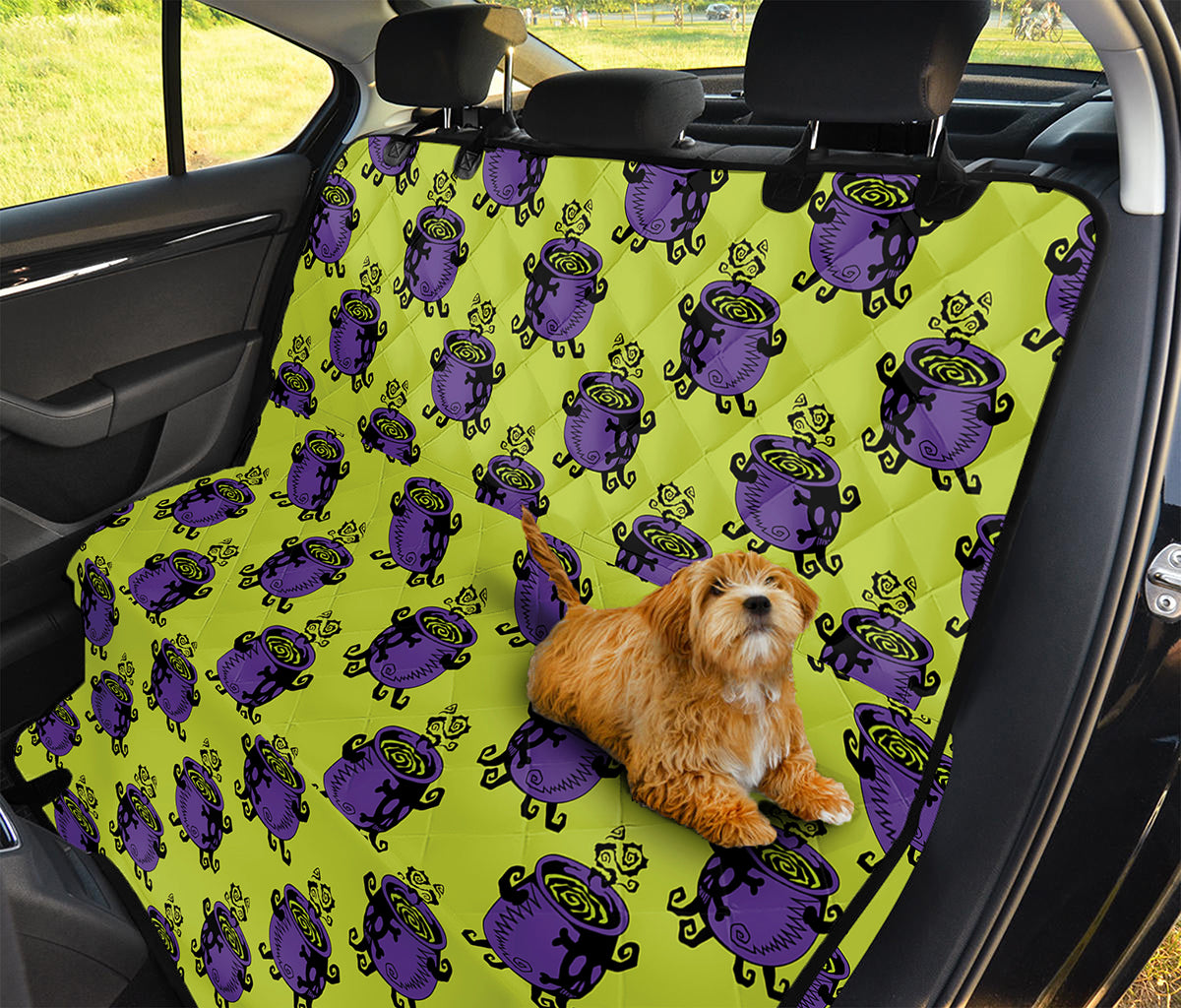 Halloween Witch Cauldron Pattern Print Pet Car Back Seat Cover