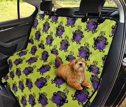 Halloween Witch Cauldron Pattern Print Pet Car Back Seat Cover