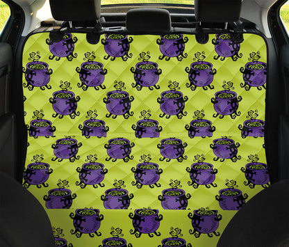 Halloween Witch Cauldron Pattern Print Pet Car Back Seat Cover