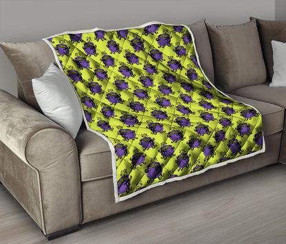 Halloween Witch Cauldron Pattern Print Quilt