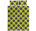 Halloween Witch Cauldron Pattern Print Quilt Bed Set