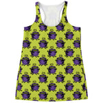 Halloween Witch Cauldron Pattern Print Women's Racerback Tank Top
