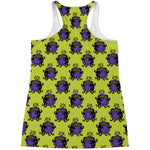 Halloween Witch Cauldron Pattern Print Women's Racerback Tank Top