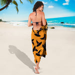 Halloween Witch Hat Pattern Print Beach Sarong Wrap