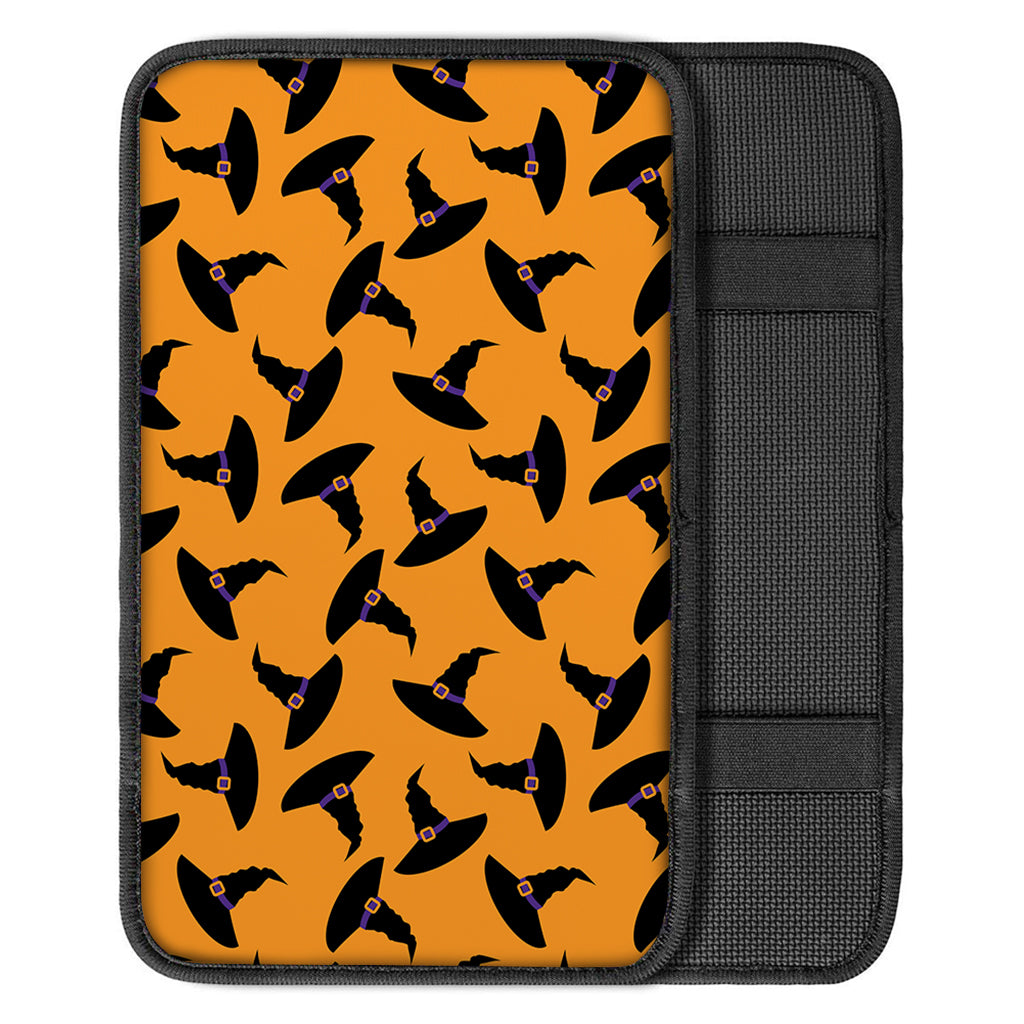 Halloween Witch Hat Pattern Print Car Center Console Cover