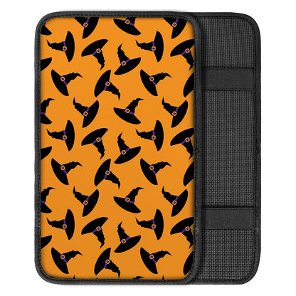 Halloween Witch Hat Pattern Print Car Center Console Cover