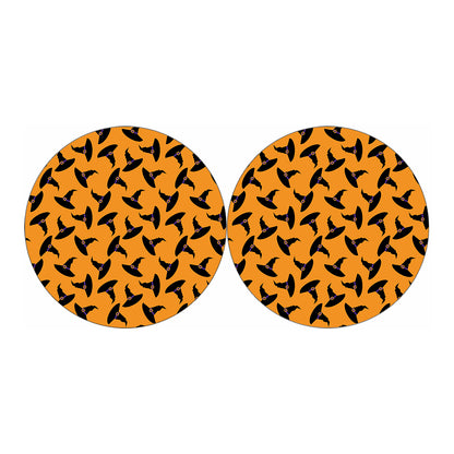 Halloween Witch Hat Pattern Print Car Coasters