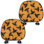Halloween Witch Hat Pattern Print Car Headrest Covers