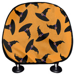 Halloween Witch Hat Pattern Print Car Headrest Covers