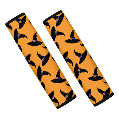 Halloween Witch Hat Pattern Print Car Seat Belt Covers
