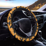 Halloween Witch Hat Pattern Print Car Steering Wheel Cover