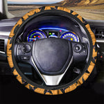Halloween Witch Hat Pattern Print Car Steering Wheel Cover