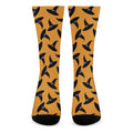 Halloween Witch Hat Pattern Print Crew Socks