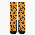 Halloween Witch Hat Pattern Print Crew Socks