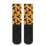 Halloween Witch Hat Pattern Print Crew Socks
