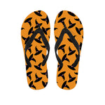 Halloween Witch Hat Pattern Print Flip Flops