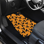 Halloween Witch Hat Pattern Print Front Car Floor Mats