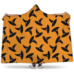 Halloween Witch Hat Pattern Print Hooded Blanket