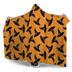 Halloween Witch Hat Pattern Print Hooded Blanket