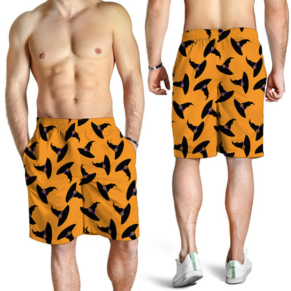 Halloween Witch Hat Pattern Print Men's Shorts