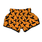 Halloween Witch Hat Pattern Print Muay Thai Boxing Shorts