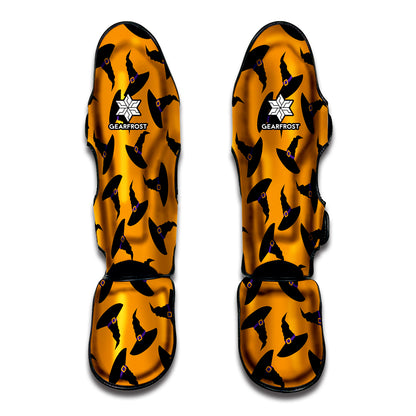 Halloween Witch Hat Pattern Print Muay Thai Shin Guard