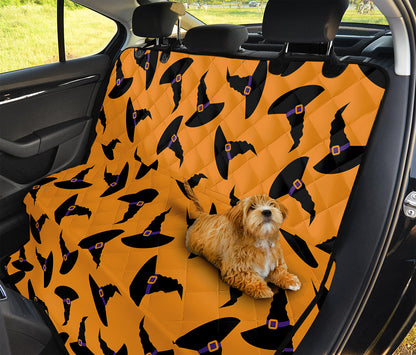 Halloween Witch Hat Pattern Print Pet Car Back Seat Cover