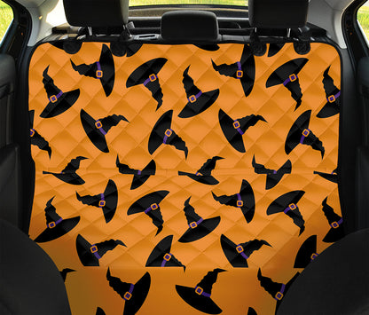 Halloween Witch Hat Pattern Print Pet Car Back Seat Cover