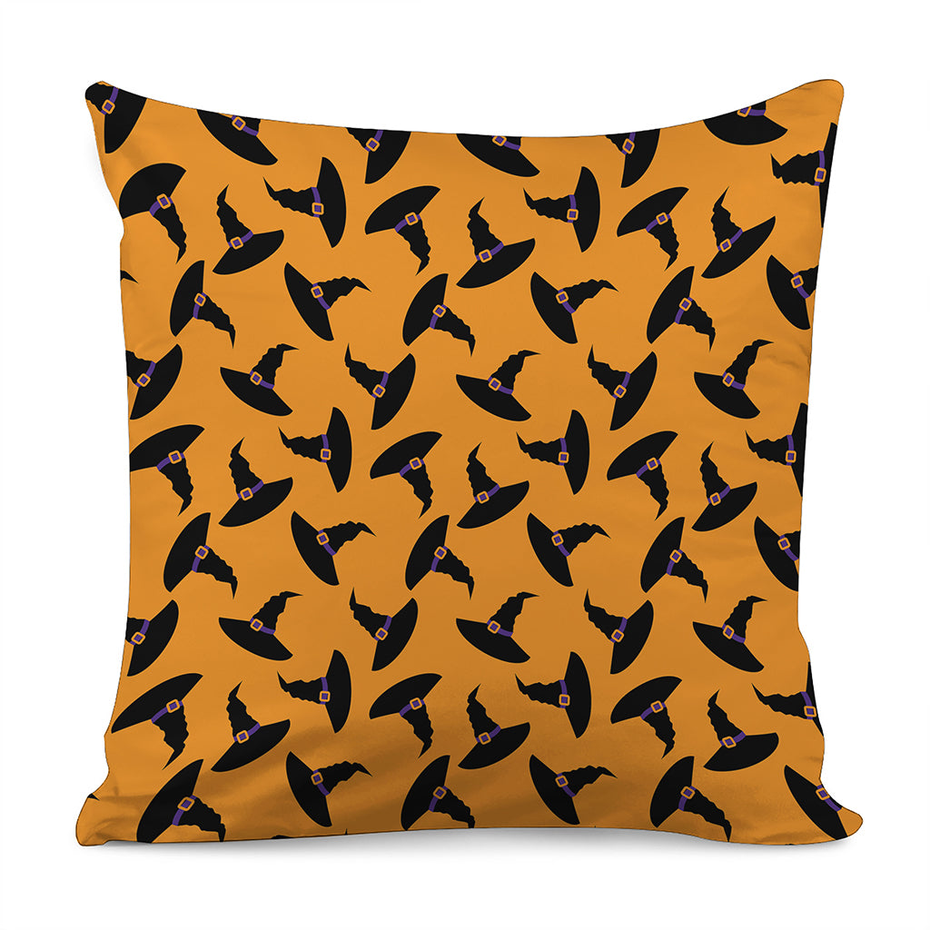 Halloween Witch Hat Pattern Print Pillow Cover
