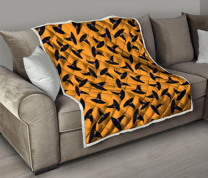 Halloween Witch Hat Pattern Print Quilt