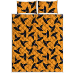 Halloween Witch Hat Pattern Print Quilt Bed Set