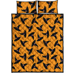 Halloween Witch Hat Pattern Print Quilt Bed Set